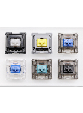 6键Durock轴试轴器带无刻键帽亚克力底座海豚Piano破晓烟熏黑T1