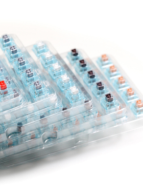 SKYLOONG冰川静音机械轴茶色玫瑰色红色银色白色黄色35颗/盒