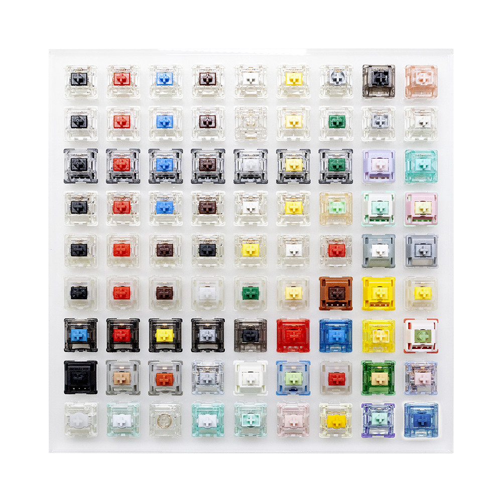 佳达隆亚克力试轴器无刻键帽可拆卸81键油王轴黑红青茶白黄银轴