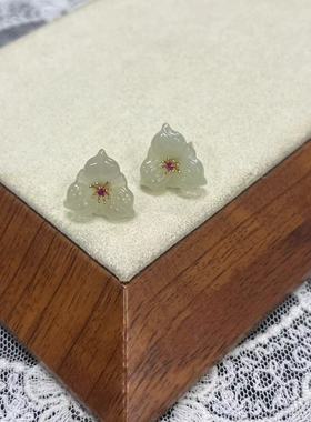 【矿姐家紫霞来了】RC17822  S925晴水花朵耳钉 多样性发一