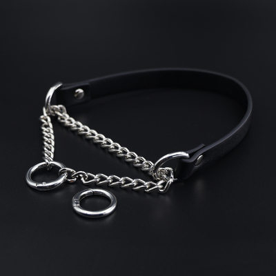 金属choker项圈P链女小狗窒息