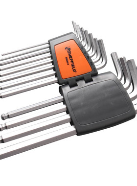 钢盾优质镀铬合金 7件套公制加长球头内六角扳手 S050005 S050009