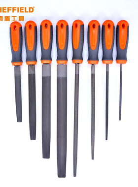 钢盾S099201-S099212 粗齿中齿细齿半圆锉 钳工锉 多功能粗齿板锉