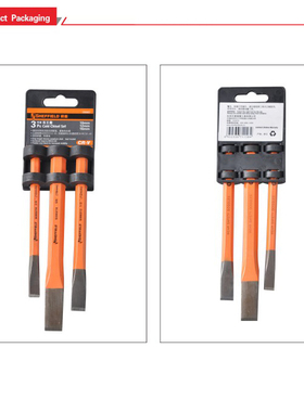 SHEFFIELD钢盾S080001 3件套 冷凿 凿子 石工凿子 尖凿 扁凿