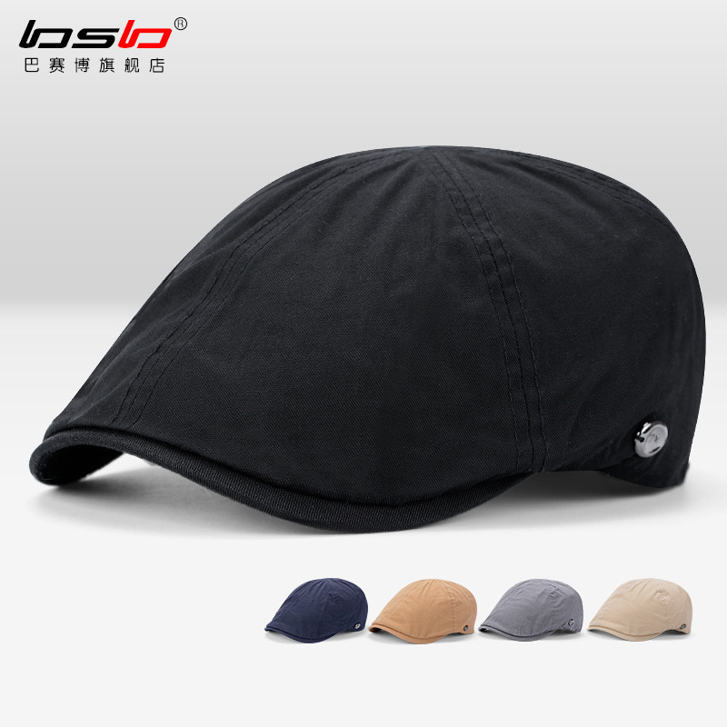 帽子男女夏天贝雷帽休闲韩版鸭舌帽棉潮青年前进帽英伦画家帽