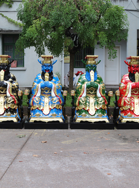 树脂玻璃钢彩绘四海龙王寺庙摆件