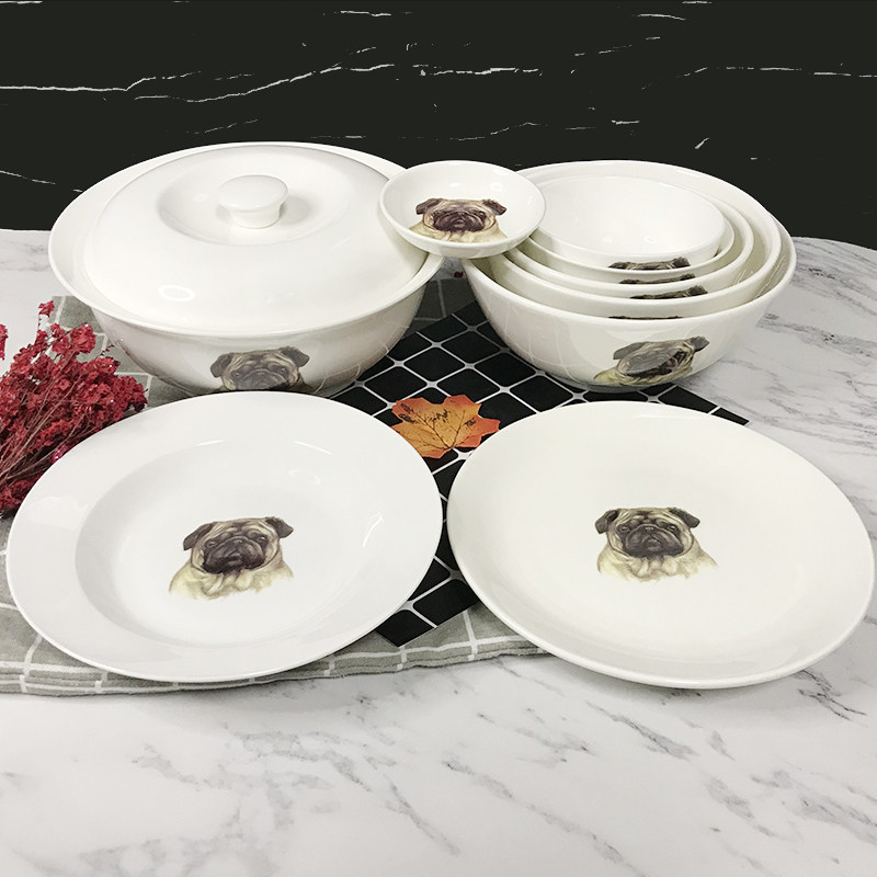 汤碗大号家用陶瓷碗创意餐具饭碗图片