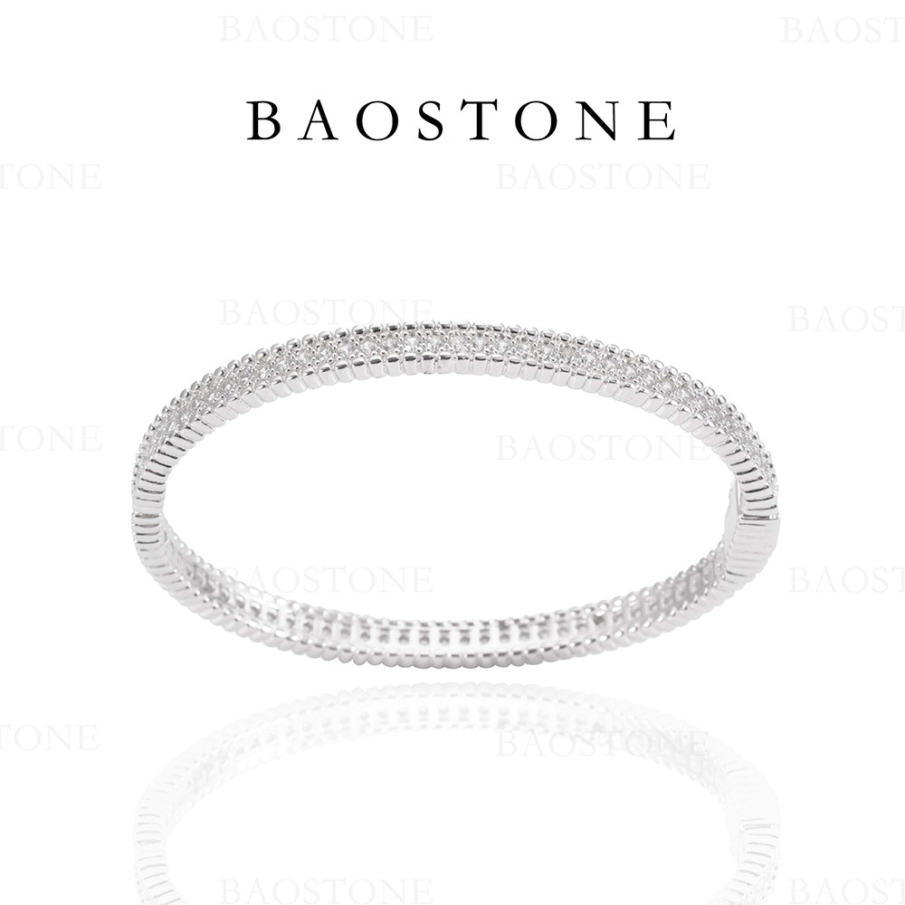 BAOSTONE宝斯顿 满钻珠珠手镯女银镀金轻奢满天星送女友生日礼物