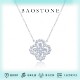 四叶草项链女925纯银锆石锁骨链轻奢送女友生日礼物吊坠 BAOSTONE