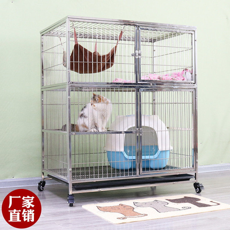 豪华别墅单层组装猫笼子不锈钢