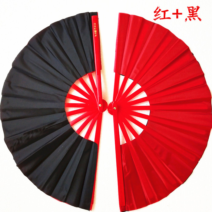 功夫扇跳舞蹈响扇包邮红色双面
