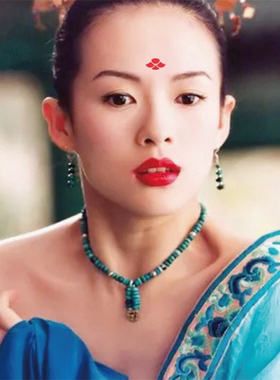 儿童舞蹈跳舞古装古典花钿眉心贴红点红色纹身印贴画额头贴美人痣