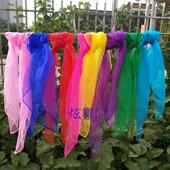 雪纺手帕60 60儿童舞蹈道具戏曲红色丝帕70 70大小号跳舞丝巾方巾