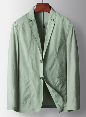 Men's casual suit spring/summer thin solid color jacket外套
