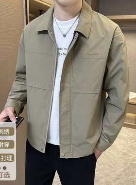 Men's collar jacket, spring and autumn casual thin jacket