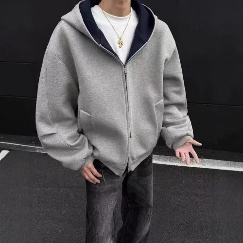 重磅潮牌春秋季外套美式高街连帽开衫卫衣男女同款sweatshirt men