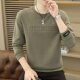 neck hoodie autumn Men spring round sleeved long shirt