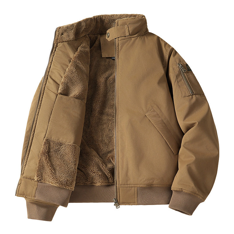 欧码飞行夹克男士加厚工装外套冬