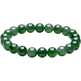周六福玉石手串女款玉石和田碧玉手链手饰送女友节日礼物
