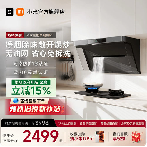 <咨询享福利>净烟机P1