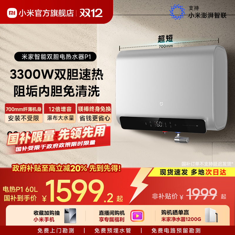 [直播间购机享福利]米家电热P1