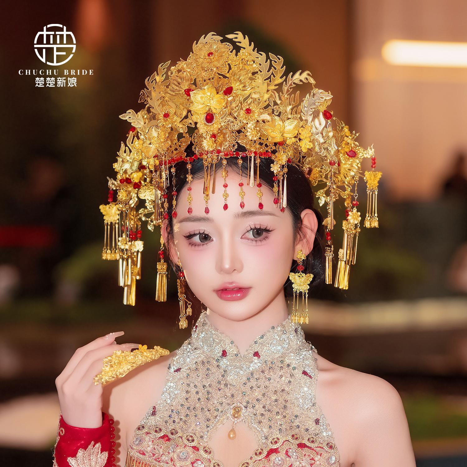 新娘中式婚礼头饰配饰品