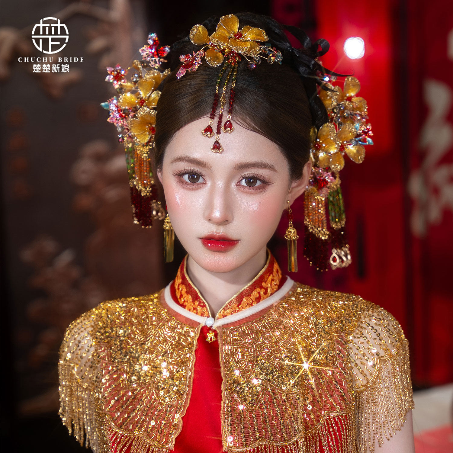 楚楚新娘新中式奢华水晶发饰