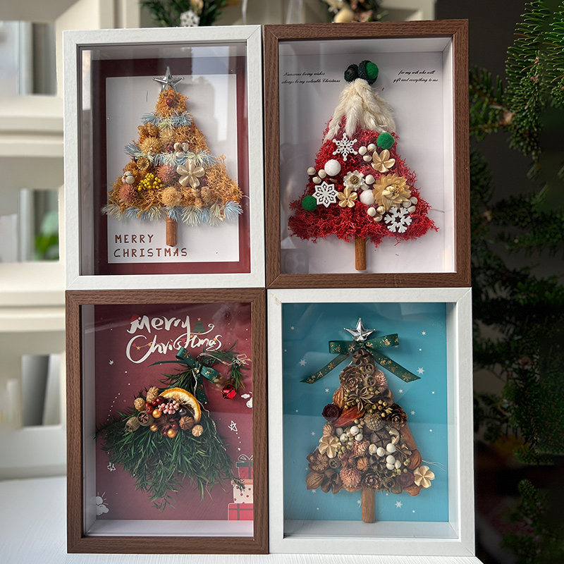 圣诞发光森系相框植物DIY包相框