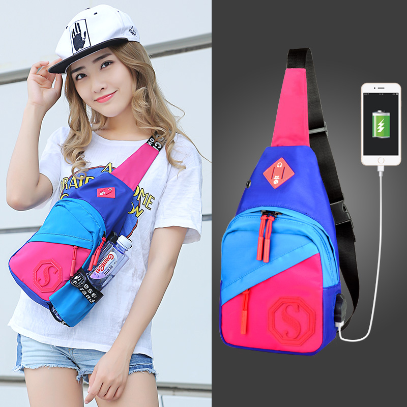 Korean Edition new pattern lady canvas The single shoulder bag motion leisure time student Chest pack Inclined shoulder bag fashion Waist pack Small bagin the Leather/Lady bags/Men's bag, Ms. bags  category - from Buy2taobao.com to provide professional Taobao agent buy service