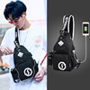 new pattern Korean Edition Fashion trends Waist pack Noctilucent Canvas chest pack man Sports & Leisure The chest Shoulder Messenger Bag