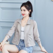 外穿小个子轻薄短款 洋气百搭开衫 外套上衣服 新款 防晒衣女2026夏季
