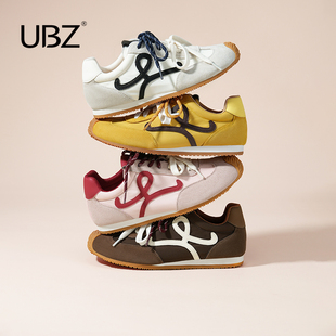 防水赛车鞋 休闲运动透气网面阿甘板鞋 德训鞋 新款 女2025年秋季 UBZ