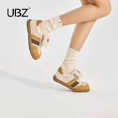 UBZ 保暖加厚软底雪地靴毛毛面包鞋 厚底加绒德训鞋 女2026年冬新款