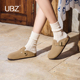 外穿一脚蹬男女情侣博肯拖鞋 UBZ厚底包头勃肯半拖2026年春季 新款