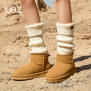 UBZ针织袜套春秋季 白色中筒袜日系y2k小腿袜保暖雪地靴堆堆袜腿套