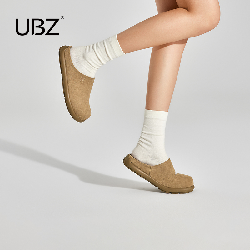 UBZ 包头小土豆勃肯半拖鞋女士外穿2025春夏新款一脚蹬软底博肯鞋
