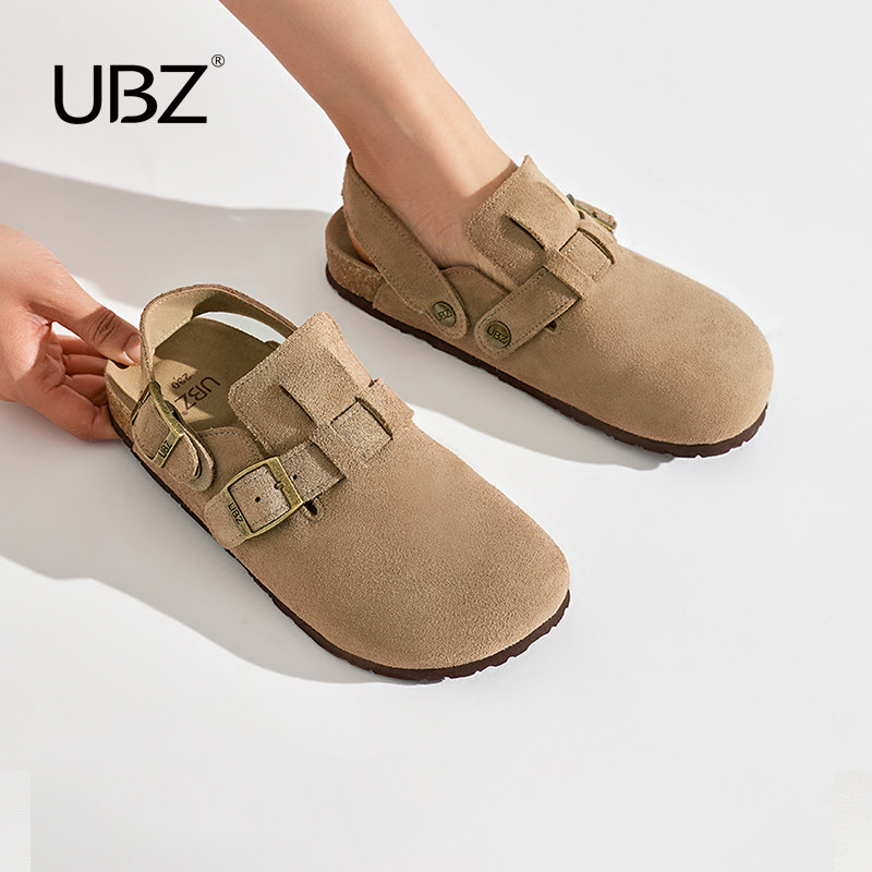 UBZ 防水两穿勃肯拖鞋女外穿厚底2026年春季新款包头孕妇勃肯单鞋