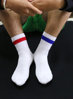 双罗口羽毛球运动袜子毛巾底加厚中筒袜极意网球乒乓球袜冬季袜