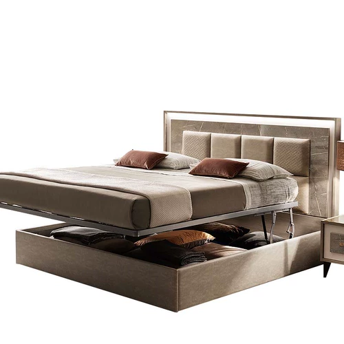 Высокая тканевая кровать с воздушной подушкой, практичная двуспальная кровать с ящиком для хранения вещей, индивидуальная мраморная кровать, индивидуальная каменная кровать