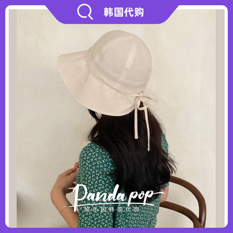 后开口秋季渔夫帽子韩国盆大沿明星同款莫兰迪文艺休闲遮阳女新款
