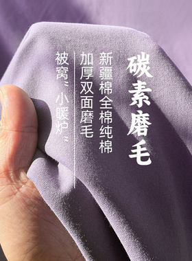 加厚磨毛纯棉床单单件100全棉学生宿舍A类碳素紫色高端床笠三件套