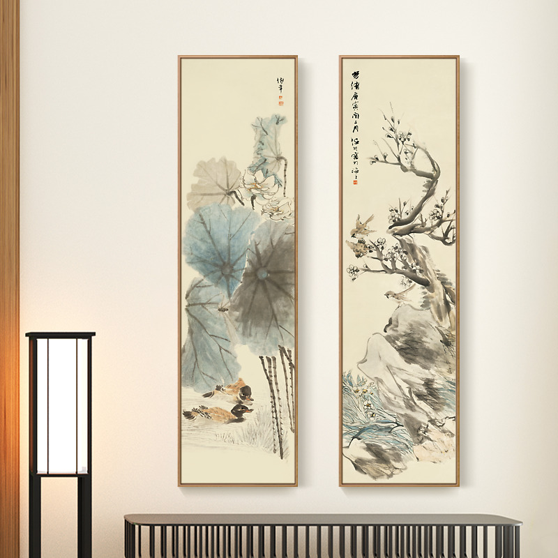 上品印画任伯年花鸟4幅新中式