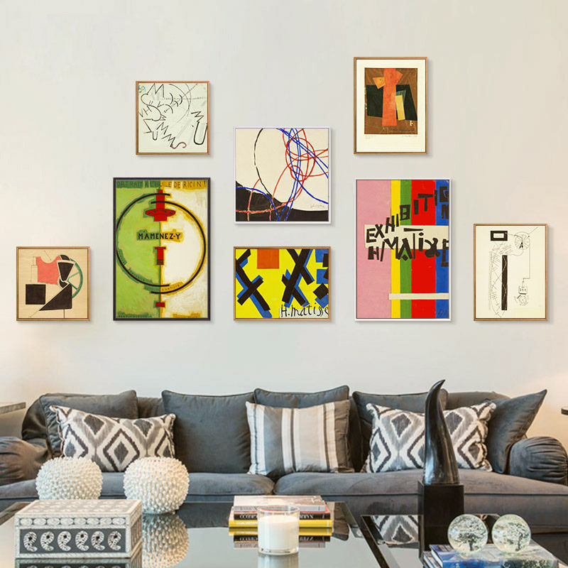 上品印画 黄金分割 北欧客厅多幅组合画简约现代抽象装饰画墙壁画