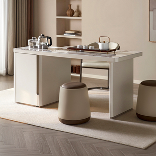 政府补贴全友家居现代简约长方形玻璃储物茶桌客厅家用一体式 茶台