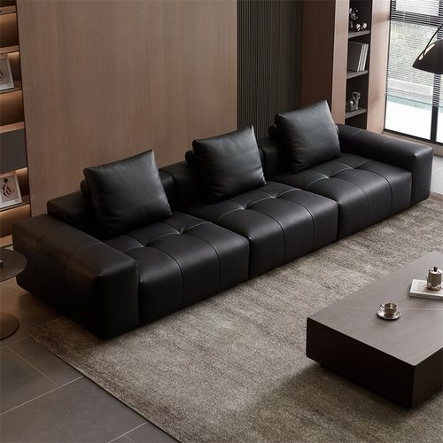 全友家居直排皮艺沙发