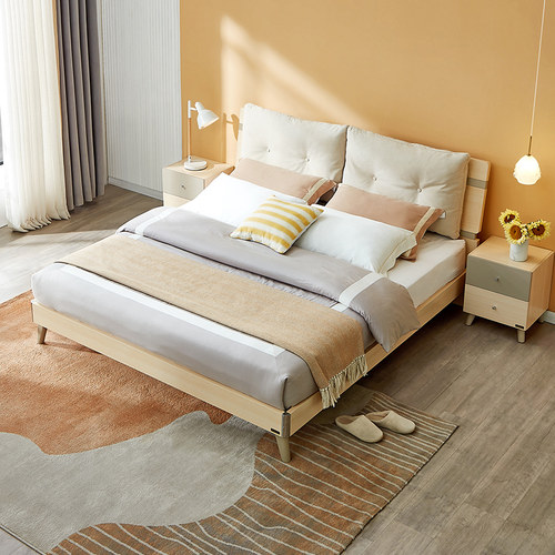 全友家居现代简约时尚卧室双人床