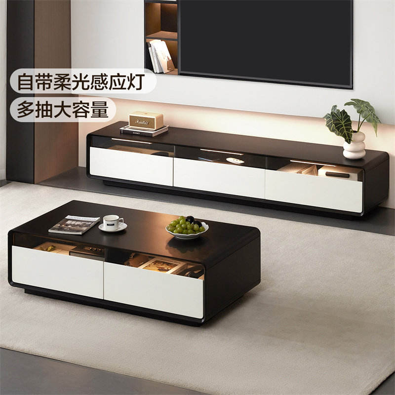 全友家居现代极简茶几电视柜组合小户型客厅家用收纳储物柜一体,住宅家具,茶几+电视柜,淘宝优惠券,粉丝福利购,淘宝优惠卷