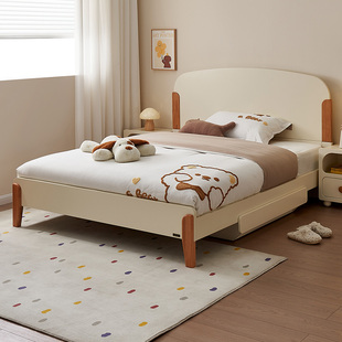 政府补贴全友家居家居奶油儿童床男女孩公主床年新款 单人床实木