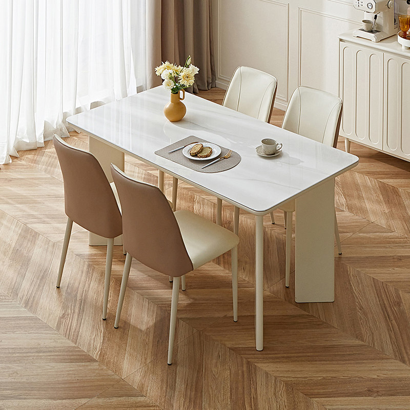 政府补贴全友670291奶油风钢化玻璃长方形饭桌餐桌椅子组合,住宅家具,玻璃餐桌,淘宝优惠券,粉丝福利购,淘宝优惠卷