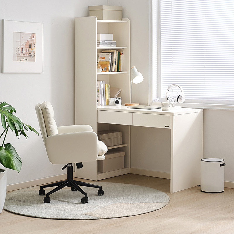 政府补贴全友家居奶油风书桌客厅书柜书桌一体式卧室家用电脑桌子,住宅家具,书桌,淘宝优惠券,粉丝福利购,淘宝优惠卷